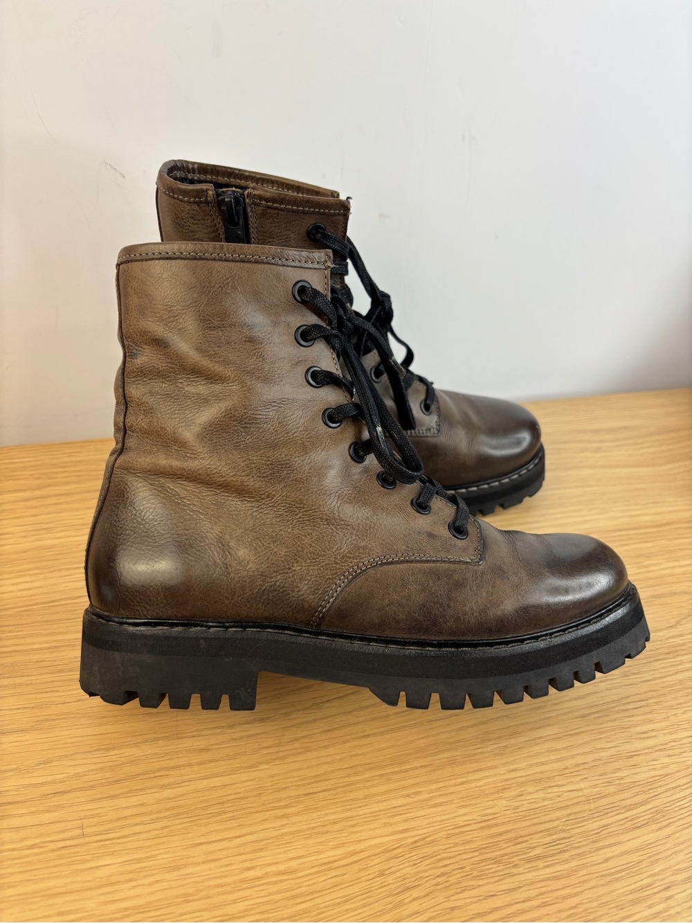 The Thursday Boot Company Two Tone Brown Leather Boots Woman’s 6